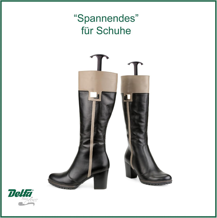 DELFA Stiefelformer 3 Paar im Set mit innovativem Sensomatic Federelement, Stiefelschaftformer, warm