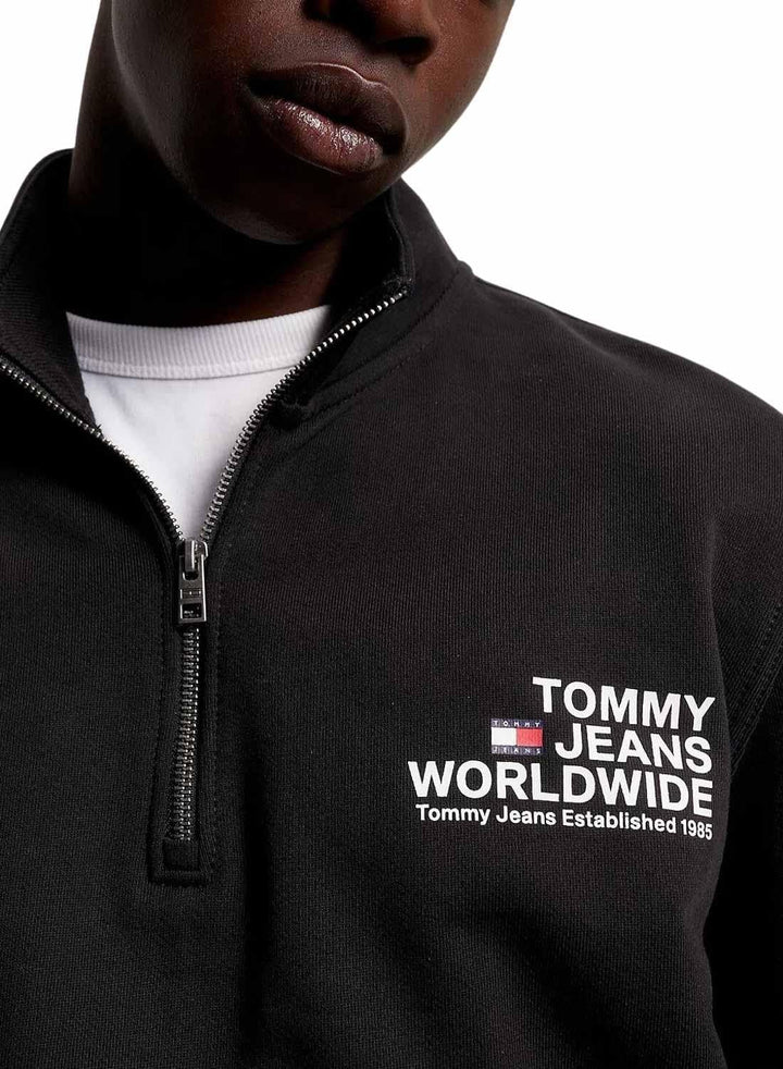 Tommy Jeans Herren Halber Reissverschluss M Schwarz, M Schwarz