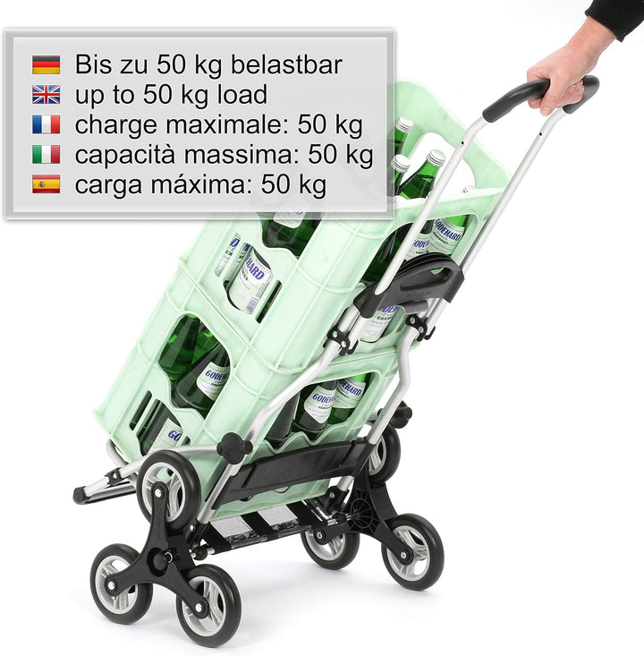 ANDERSEN Einkaufstrolley - Treppensteiger Royal Shopper Ole schwarz 47 L Handwagen,modisch,Shopping,