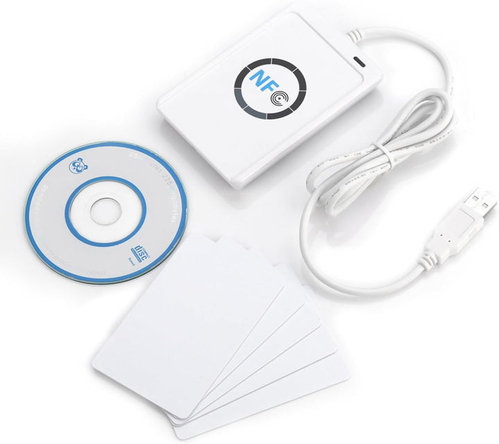 ACS, ACR122U, NFC-Lesegerät, kontaktlos, USB, 13,56 MHz, Farbe: Pearl White
