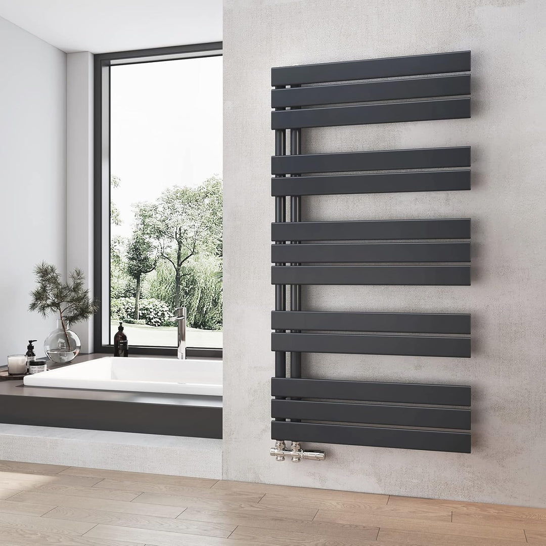 Heilmetz Badheizkörper Anthrazit Handtuchtrockner Heizung 600 x 1385 mm Bad Heizkörper Handtuchheizk
