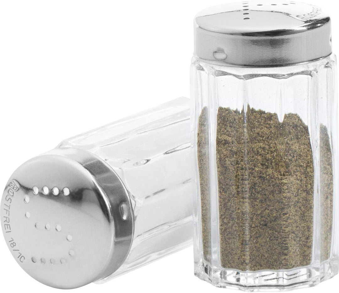 Westmark Pfefferstreuer, 10 Stück, Fassungsvermögen: je 50 ml, Glas/Rostfreier Edelstahl, Traditione