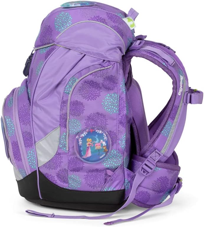 ergobag pack Set ergonomischer Schulrucksack, Set 6-teilig Einheitsgrösse Schlittenzaubär Glow - Lil