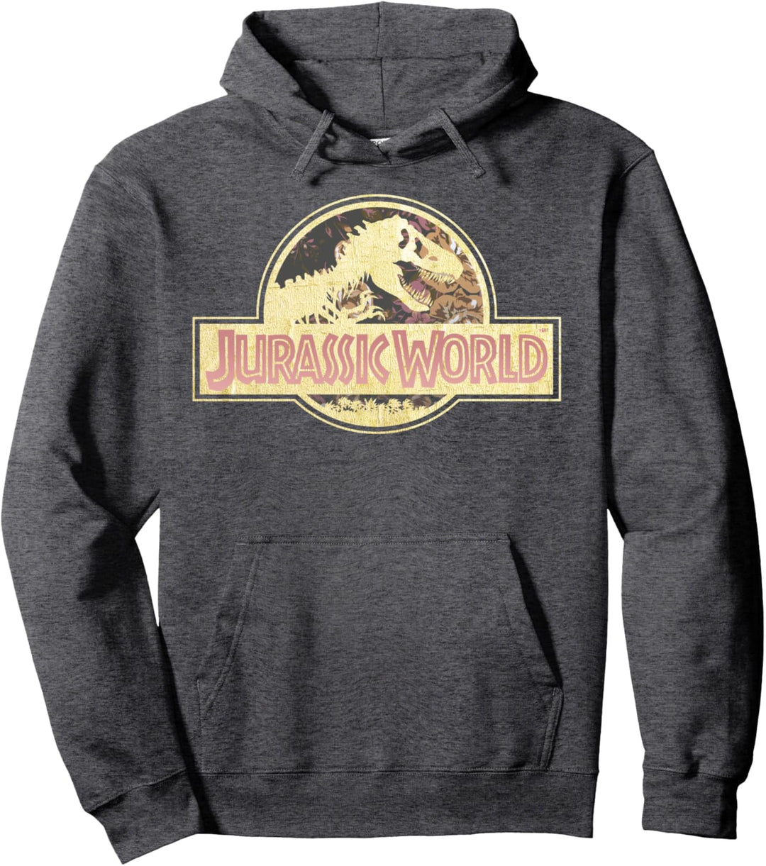 Jurassic World Floral Gold Logo Pullover Hoodie