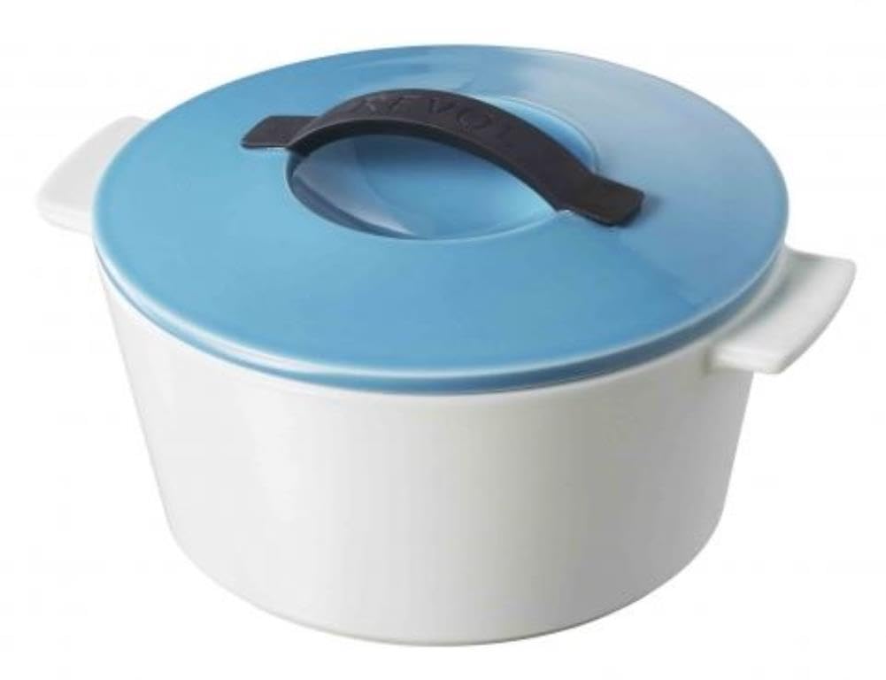 Revol Topf Revolution rund, Porzellan, karibikblau, 23 cm