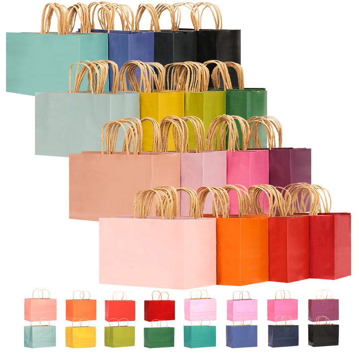 Gcardist 60PCS Geschenkpapier Taschen 32x25x11cm Grosse Geschenktasche mit Griffen Bulk 16 Verschied
