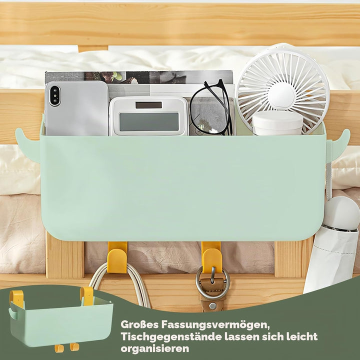 Nachttisch Caddy zum Aufhängen: Bett Organizer Zum Einhänge Mit Haken, Robuste Hängebett Organizer A