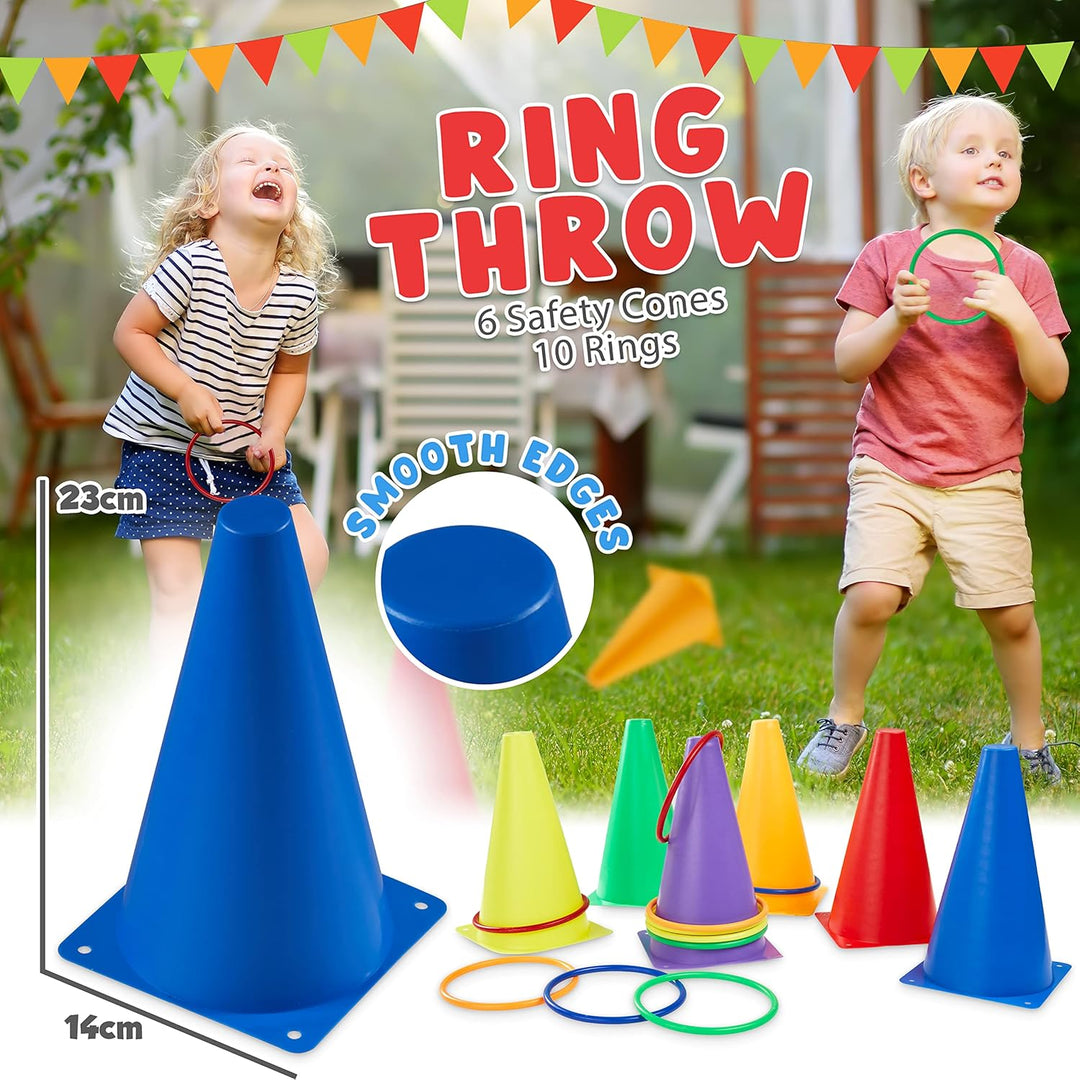 KreativeKraft Outdoor Spiele für Kinder Set Kindergeburtstag Spiele für Draussen Party Wurfspiele Ga