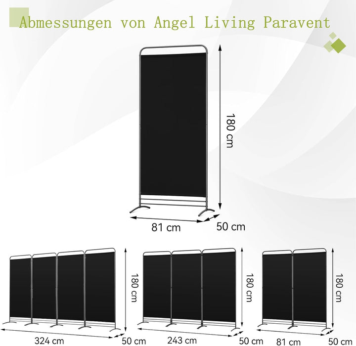 Angel Living Paravent 1 Teilig Klappbar Raumteiler Freistehend Sichtschutzwand Raumteiler Stellwand