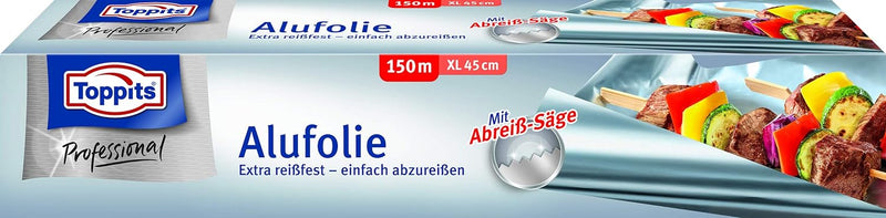 Toppits Alufolie 150 m extrabreit, 1er Pack (1 x 1 Stück)