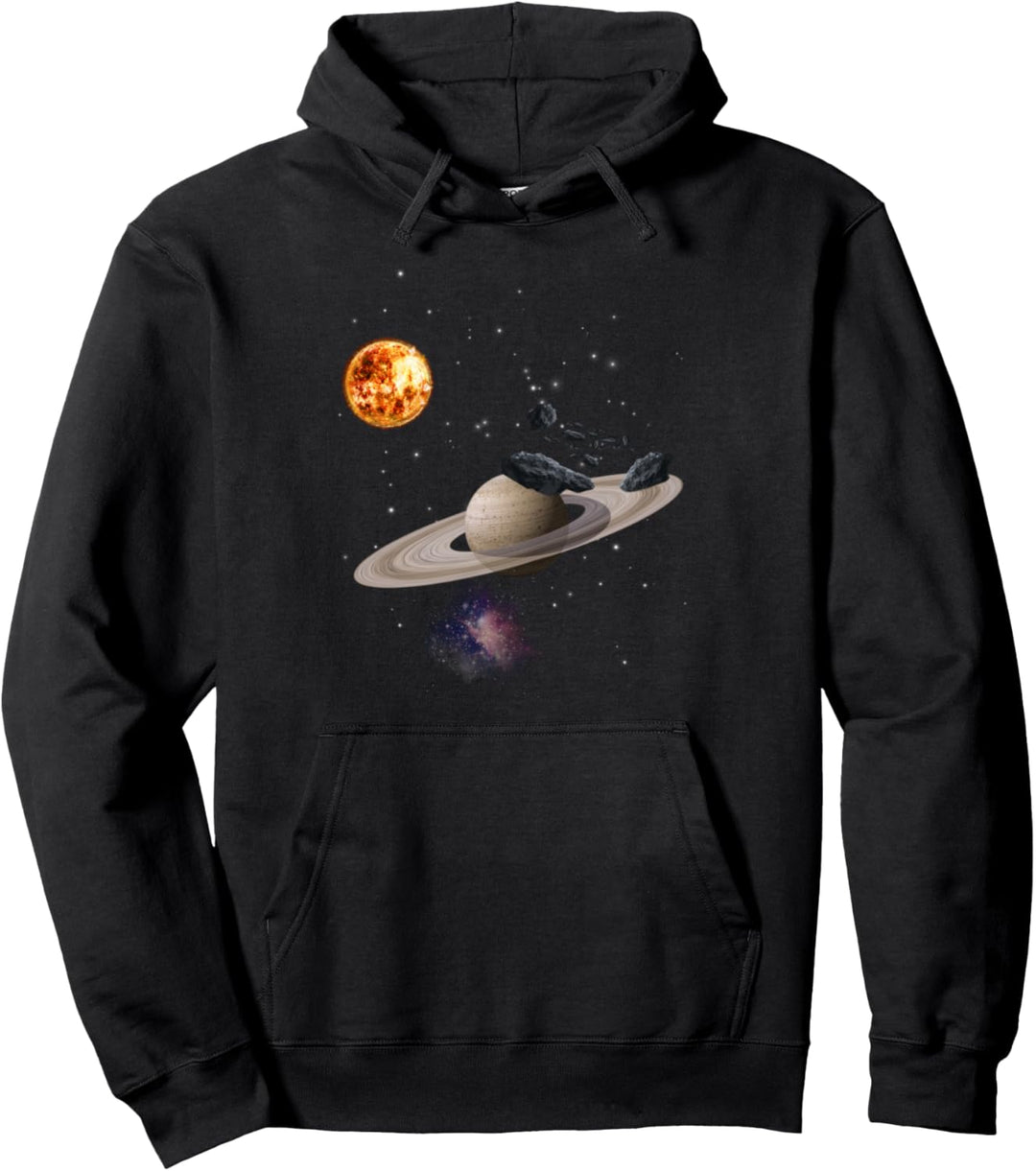 Weltraum Motiv Universum Galaxie Planeten Sonne Sonnensystem Pullover Hoodie