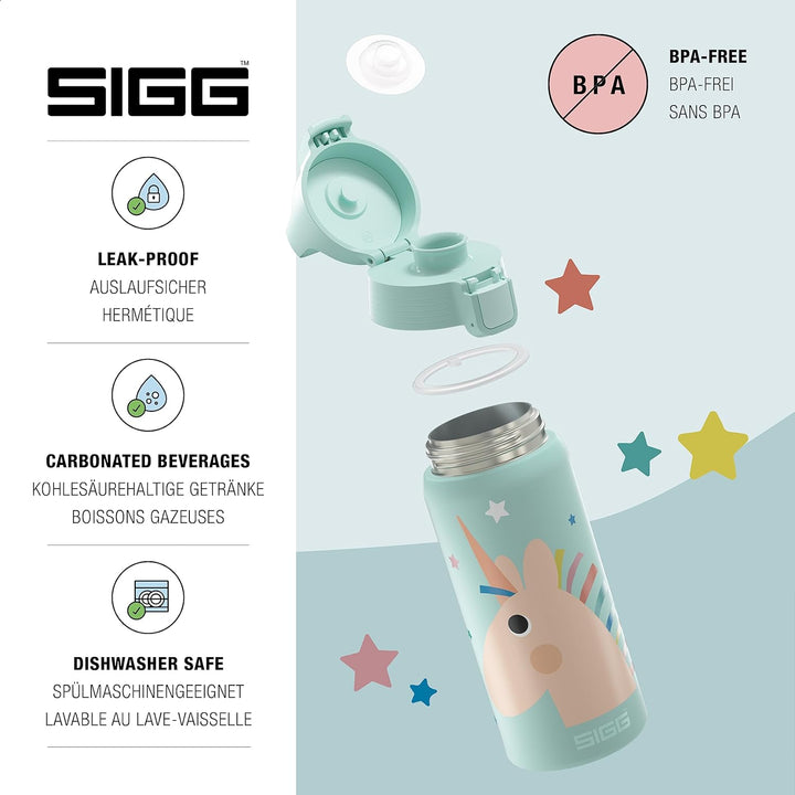 SIGG - Isolierte Trinkflasche Kinder - Shield Therm ONE - Für Kohlensäurehaltige Getränke Geeignet -