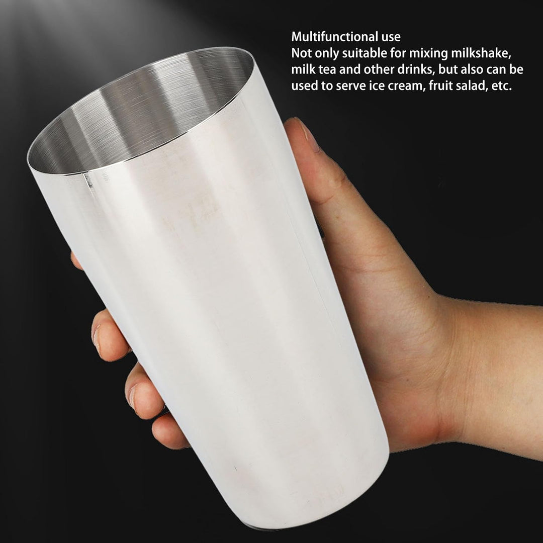 Edelstahl-Milchshake-Becher, 750 ml, tragbarer Rührbecher, Milchshake-Becher, Stabmixerbecher, Milch