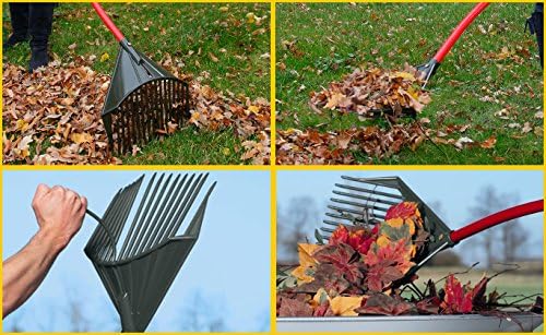 Golden Gark, (3-in-1 Harke, Rechen, Schaufel, Laubbesen, Multifunktionales & Ergonomic Gartengerät