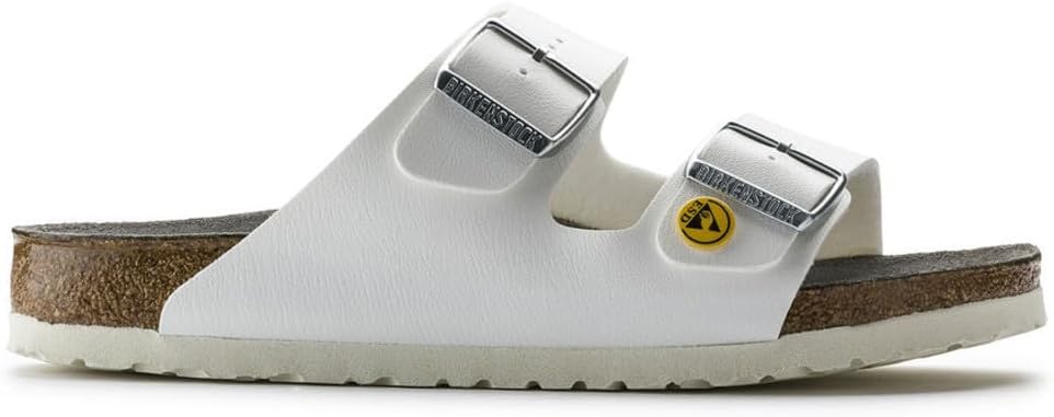 BIRKENSTOCK Arizona Birko-flor Esd Unisex Berufsschuh ARIZONA Antistatik Birko-Flor WEISS Gr. 35 - s
