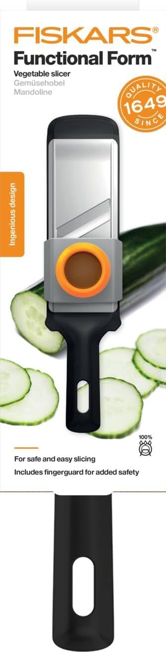 Fiskars Gemüsehobel, Masse: 32 x 8 cm, Metall/Kunststoff, Functional Form, 1014416, Schwarz, Gemüseh