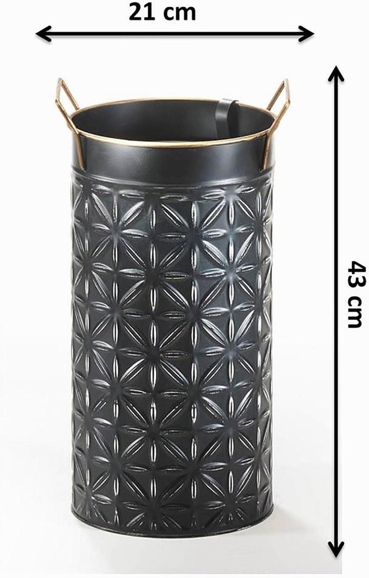 Kobolo Schirmständer Regenschirmständer Stroke - Metall - schwarz - H 43 cm