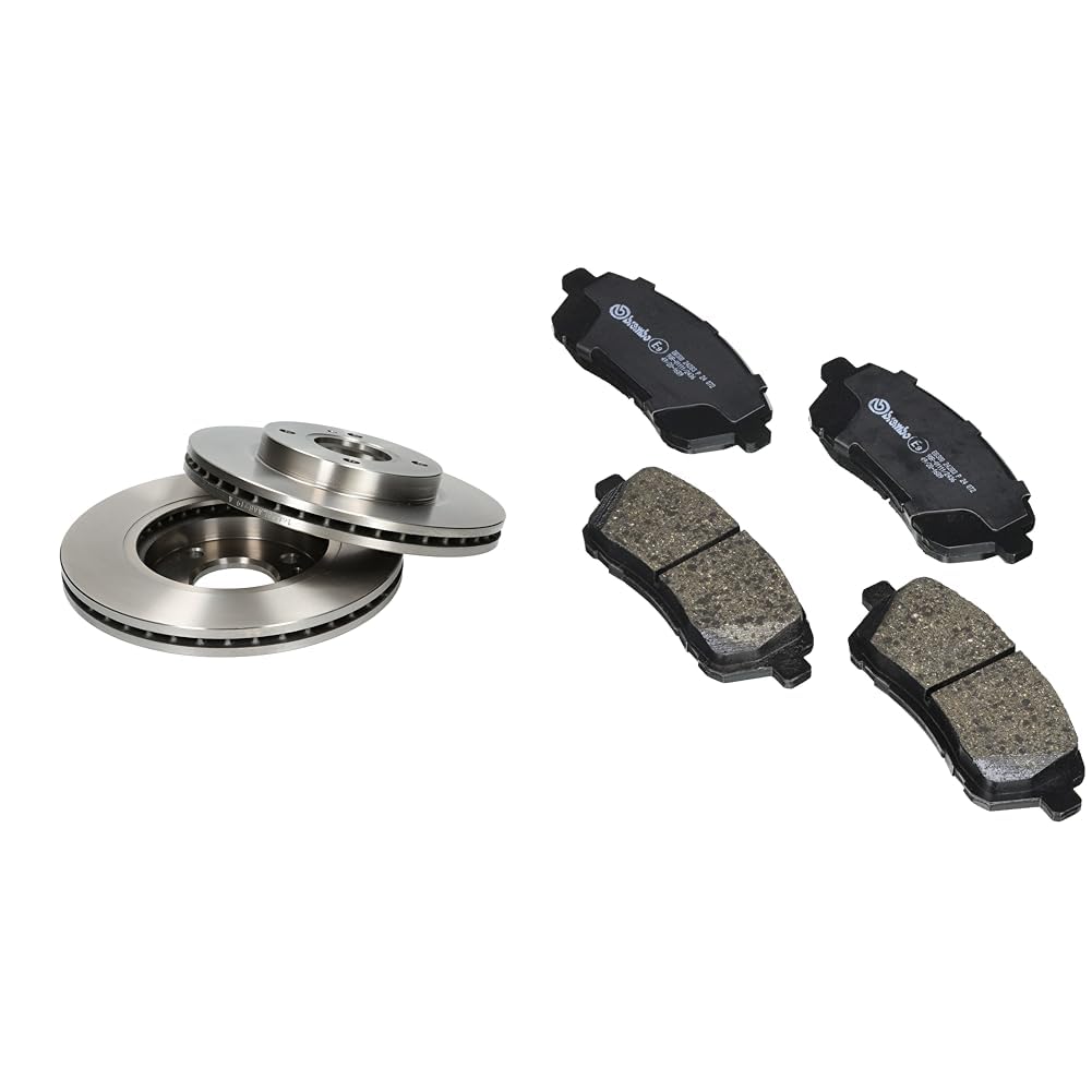 Brembo 09.A968.24 Bremsscheibe - Paar & P 24 072 Bremsbelagsatz, Scheibenbremse - (4-teilig) Bundle