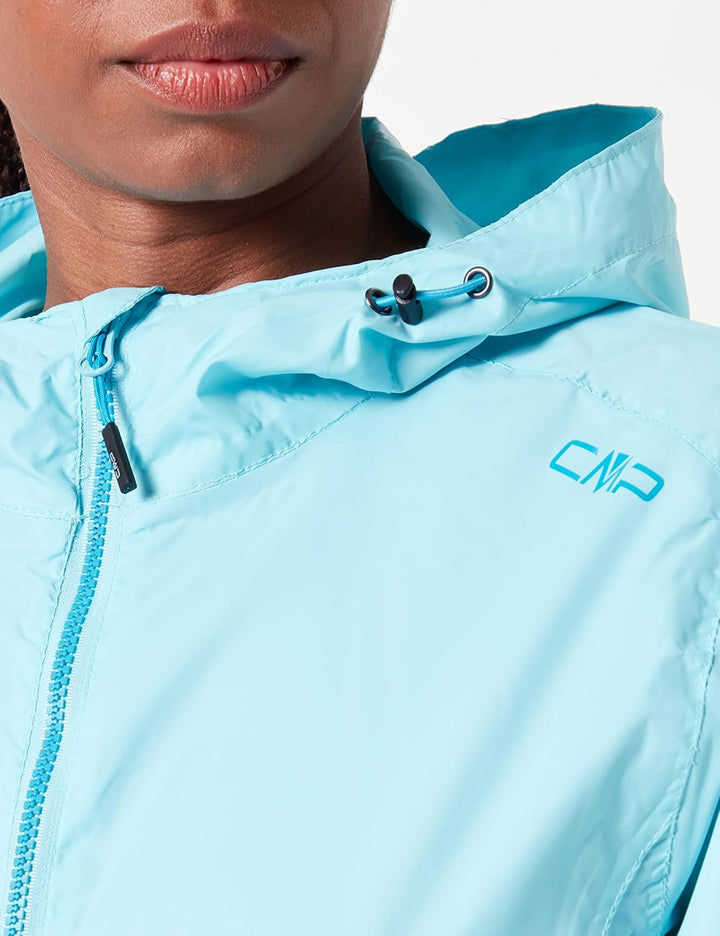 CMP Damen Damen-regenjacke mit Fester Kapuze WOMAN JACKET RAIN FIX HOOD 36 Wasserfall, 36 Wasserfall