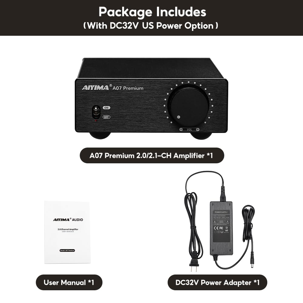 Upgrade AIYIMA A07 Premium TPA3255 Power Mini-Verstärker 4 Ohm 300Wx2 HiFi Class D Integrated Amp 2