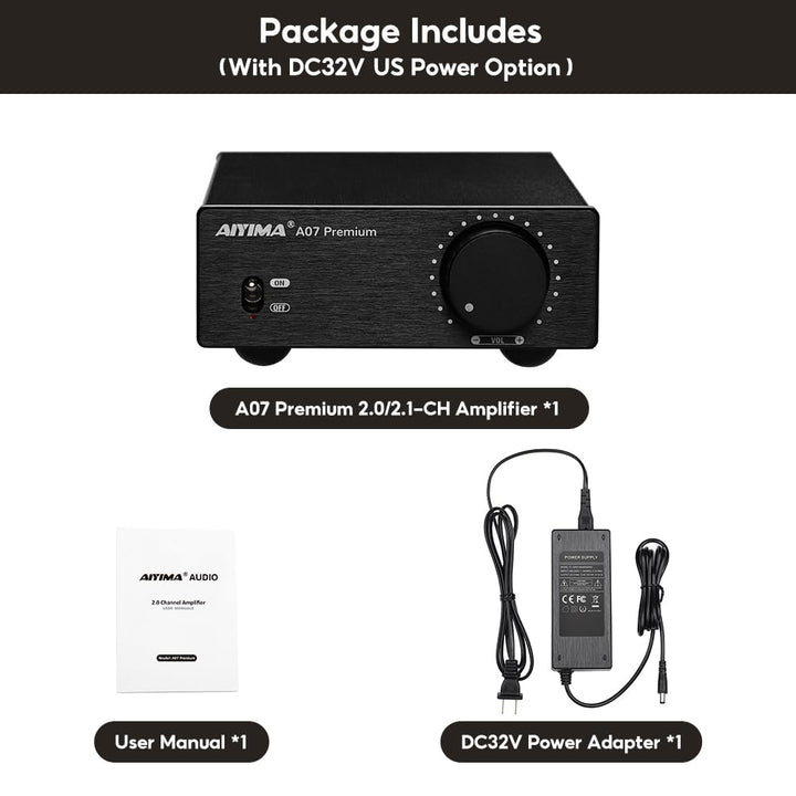 Upgrade AIYIMA A07 Premium TPA3255 Power Mini-Verstärker 4 Ohm 300Wx2 HiFi Class D Integrated Amp 2