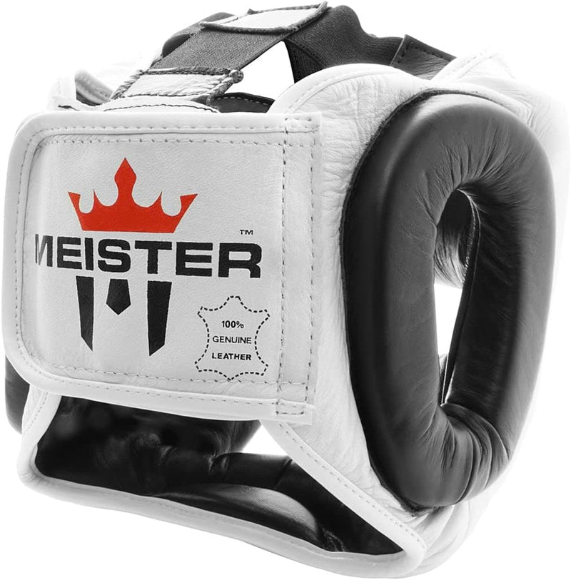 Meister MMA Herren Gel Fullface Training Kopfschutz Boxen & Muay Thai Weiss / Schwarz XXL, Weiss / S