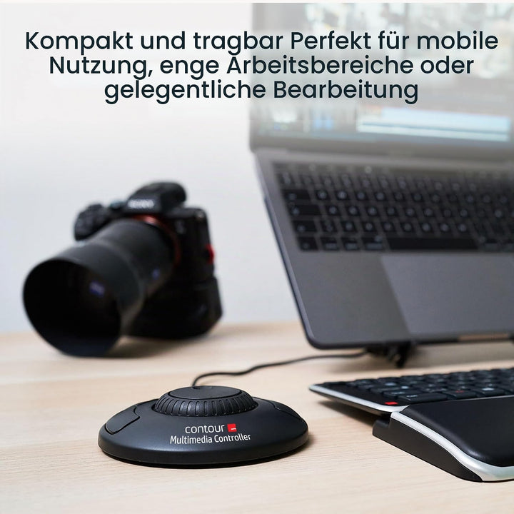 Contour Multimedia Controller Xpress | Ergonomisches Jog Wheel für Video/Music/Bildbearbeitung | USB