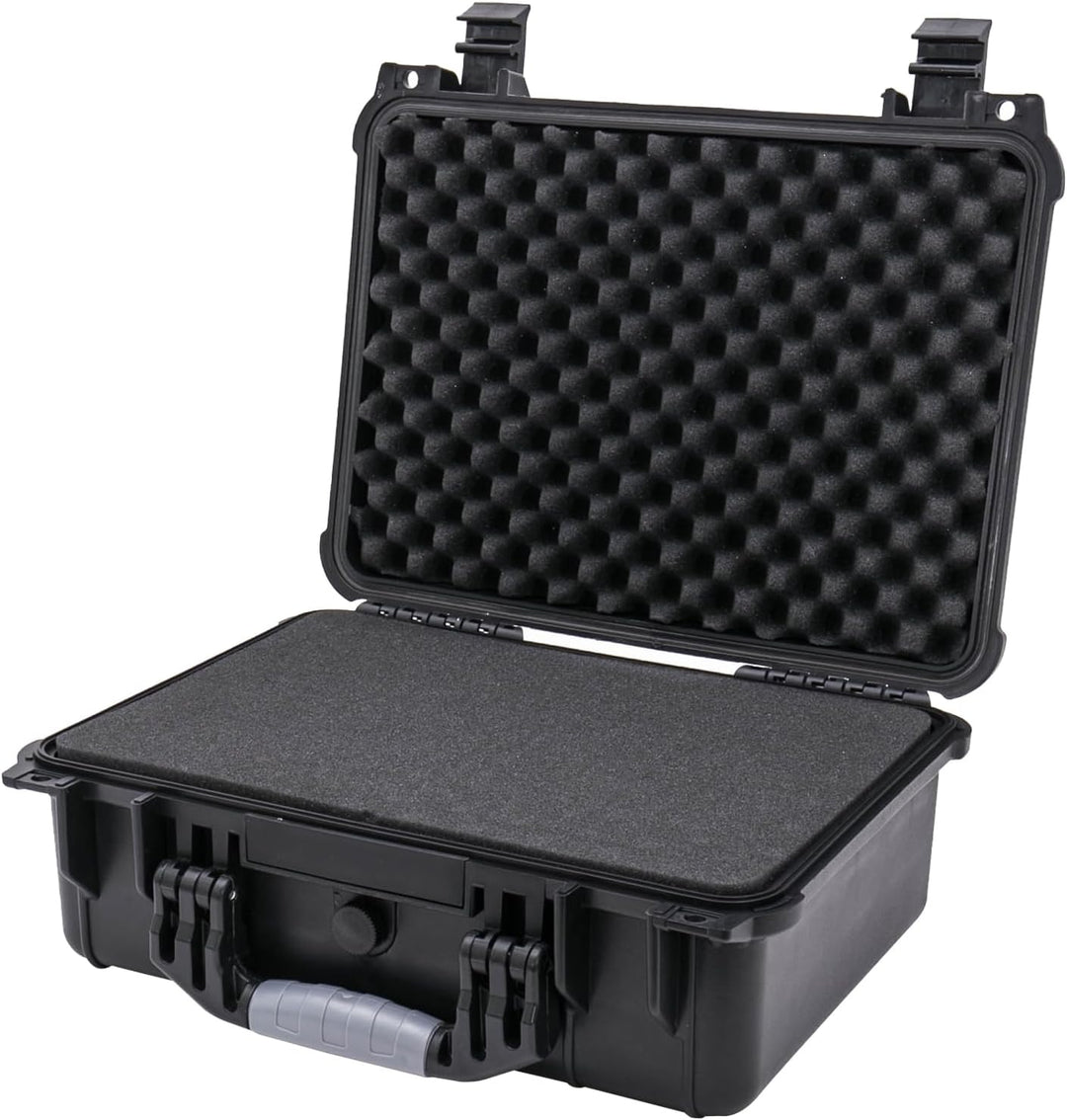 HMF ODK100 Outdoor-Fotokoffer, Transportkoffer mit Rasterschaumstoff | 41 x 32 x 17,5 cm, 41 x 32 x