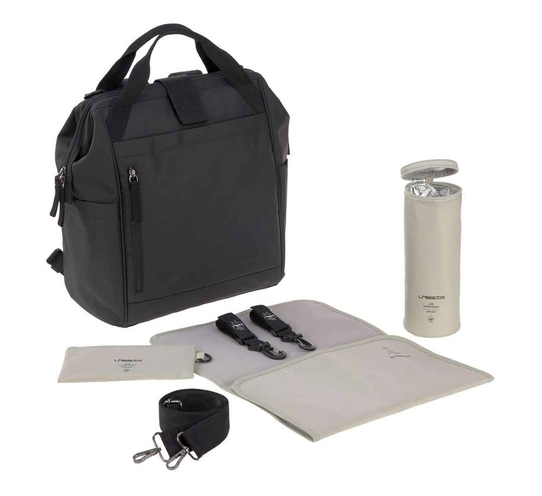 LÄSSIG Baby Wickelrucksack Wickeltasche inkl. Wickelzubehör Rucksack mit Wickelunterlage nachhaltig