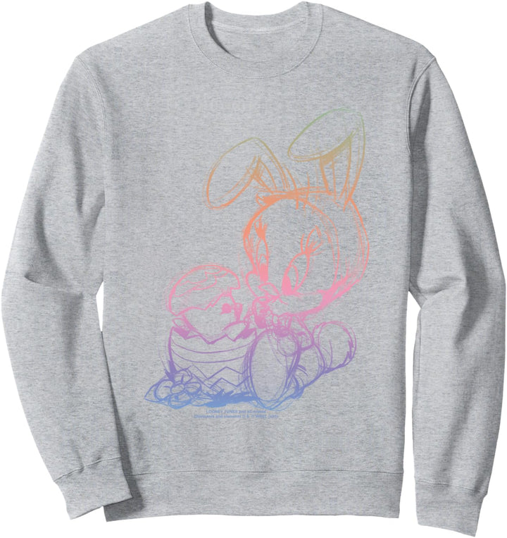 Looney Tunes Tweety Pie Easter Egg Sketch Sweatshirt