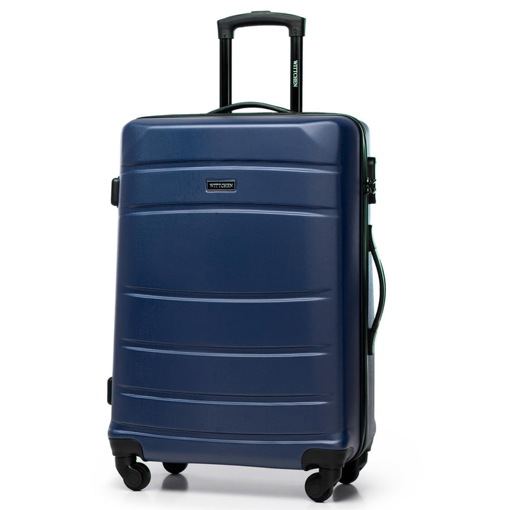 WITTCHEN Mittlerer Koffer Trolley Koffer Reisekoffer aus ABS Hartschalen Trolley 4 Rollen Kombinatio