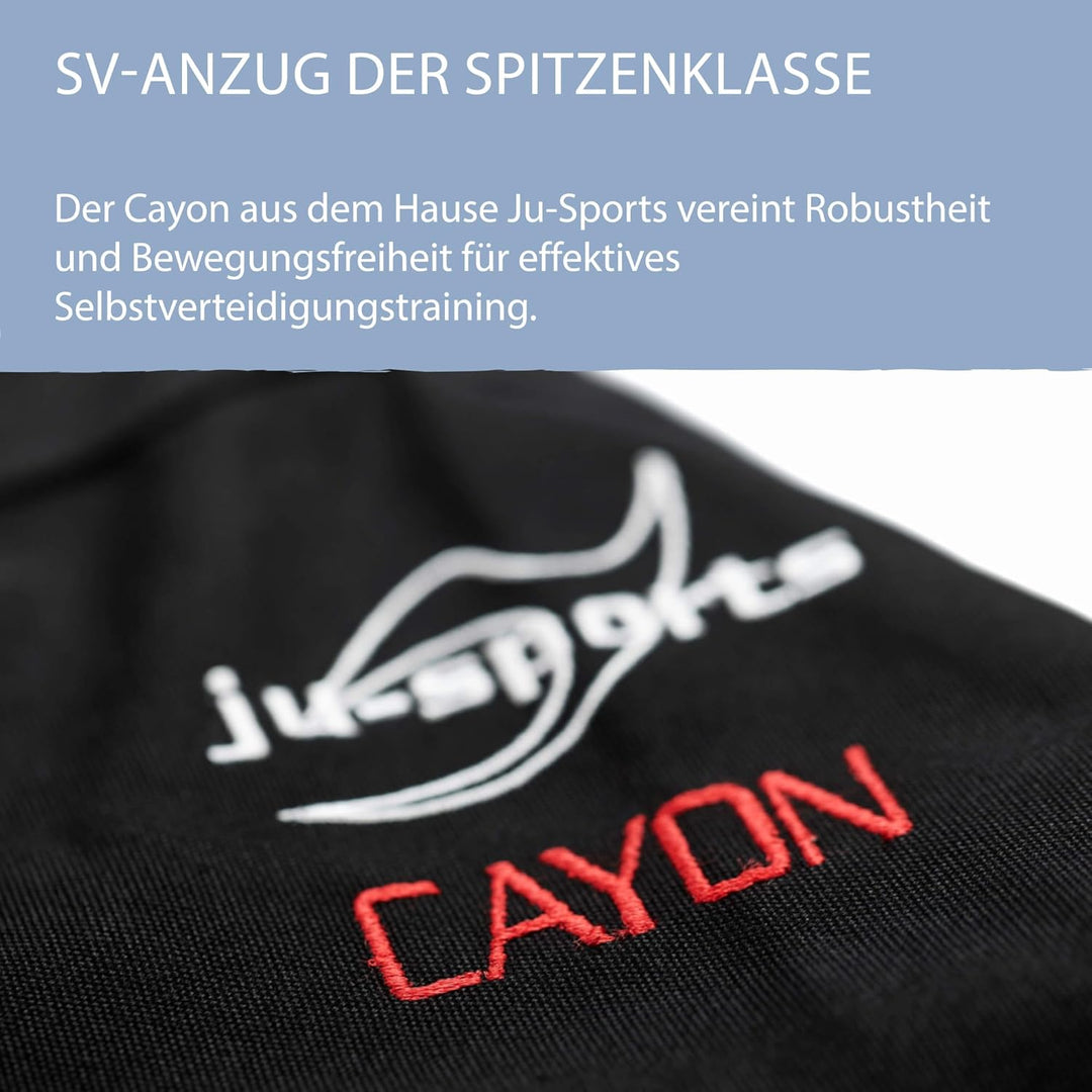 Ju-Sports Ju-Jutsu Anzug Cayon Black I Moderner Jujutsu Anzug Kinder & Erwachsene I Kampfanzug fürs