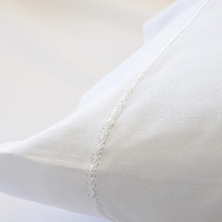 COTTON ARTean Bettwäsche-Set, ägyptische Baumwolle, Fadenzahl 300, Weiss, Bett 180 x 190/200, 100 %