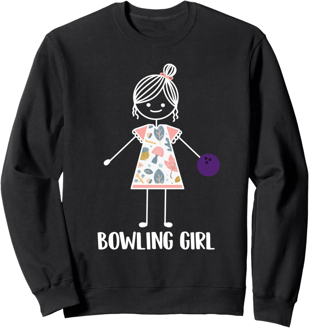Bowling Mädchen - Bowlen Pins Bowler Bowling Sweatshirt