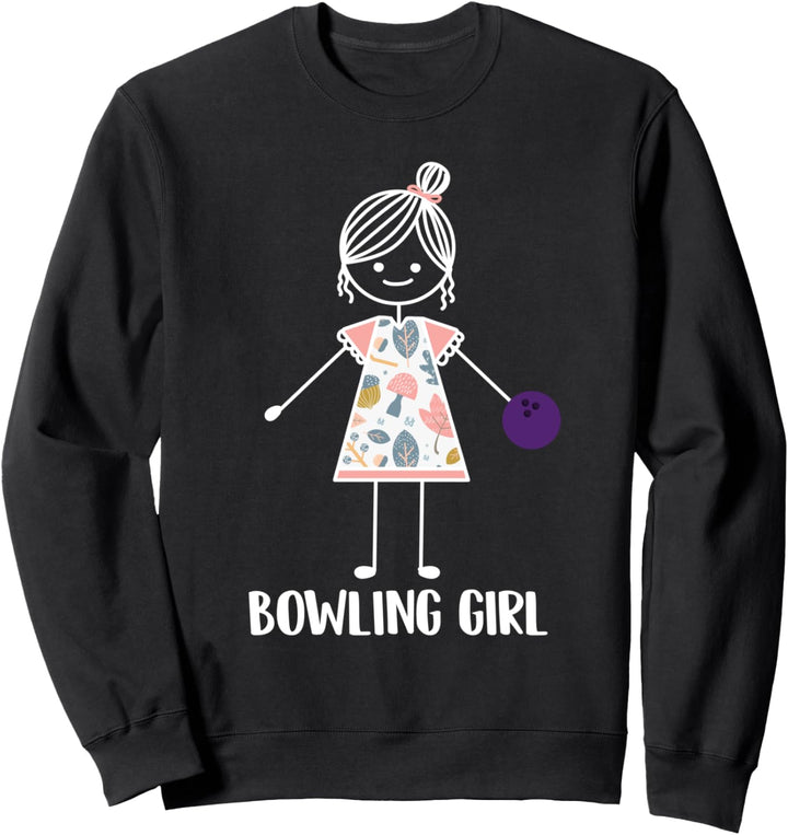 Bowling Mädchen - Bowlen Pins Bowler Bowling Sweatshirt