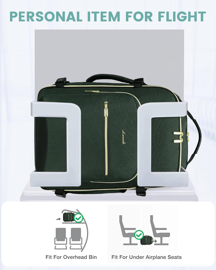 LOVEVOOK Handgepäck Rucksack Flugzeug, 40L Gross Reiserucksack Damen Kofferrucksack, Wasserdicht Rei