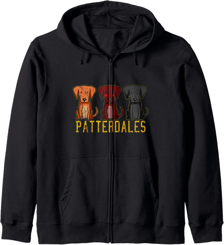 Schwarz Braun Tan Patterdale Terrier Hunde Funny Faded Kapuzenjacke