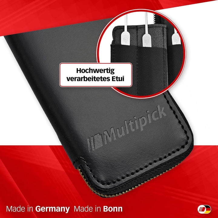 MULTIPICK ELITE 17 Profi Dietrich Set - [17 Teile inkl. Lederetui] Made in Germany - Lockpick Tool,
