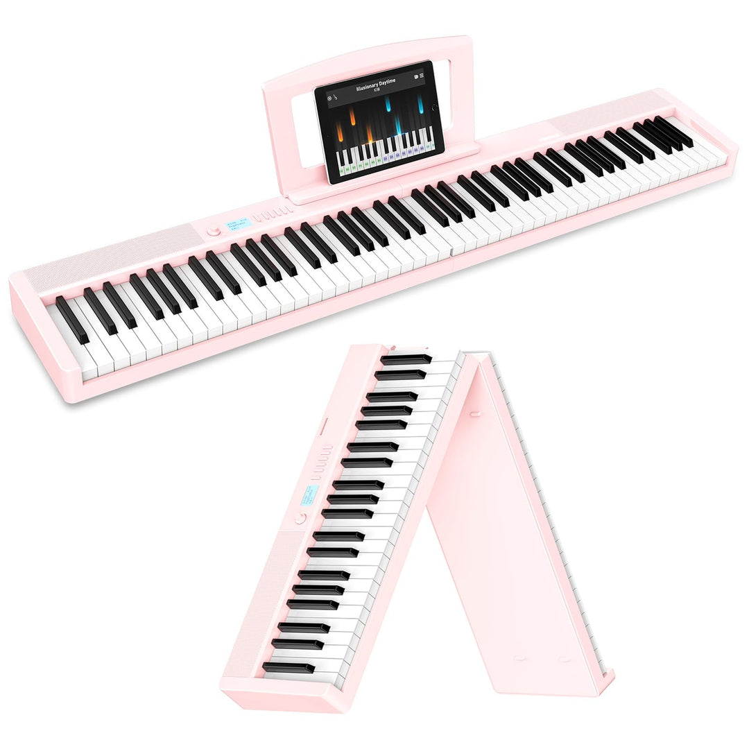 TERENCE Digitalpiano, Musikinstrument für Erwachsene, mit 88 gewichteten Tasten, 1800 mAh Akku, 2 x