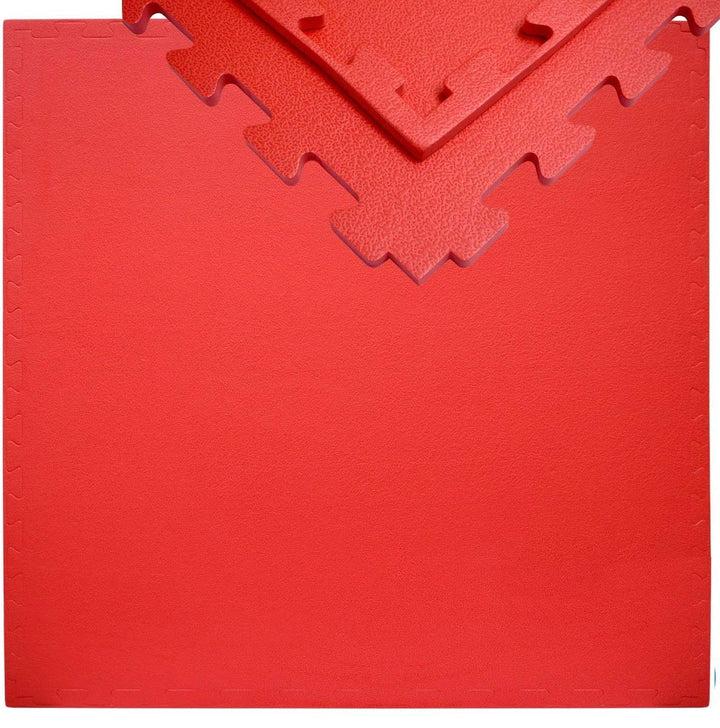EYEPOWER 12mm dick: 0.8qm Bodenschutzmatte Fitness 90x90 - Home Gym Sportmatte Puzzle - Matte Crosst