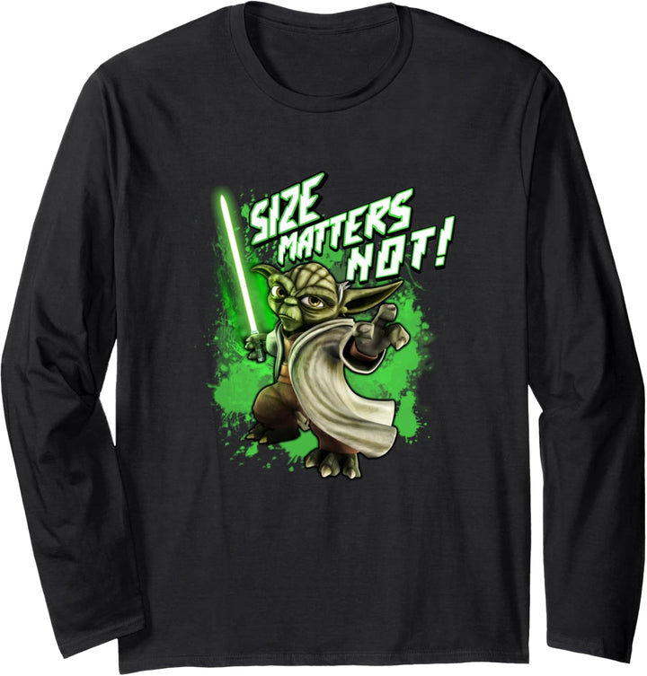 Star Wars: The Clone Wars Yoda Size Matters Not Langarmshirt