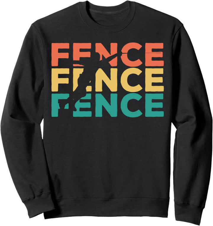 Retro Vintage Fechten Geschenk für Fechter Sweatshirt