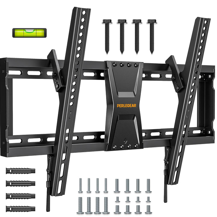 Perlegear TV Wandhalterung für die meisten 37-82 Zoll Fernseher bis zu 60 kg, neigbare Fernseher Hal