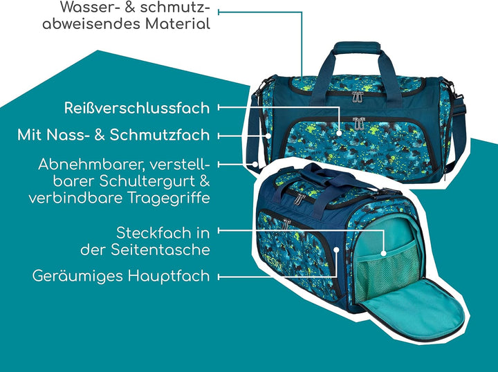 Neoxx - Move Sporttasche - 25L, grosses Hauptfach, Nassfach, 2 Tragegriffe, Verstellbarer Schultergu