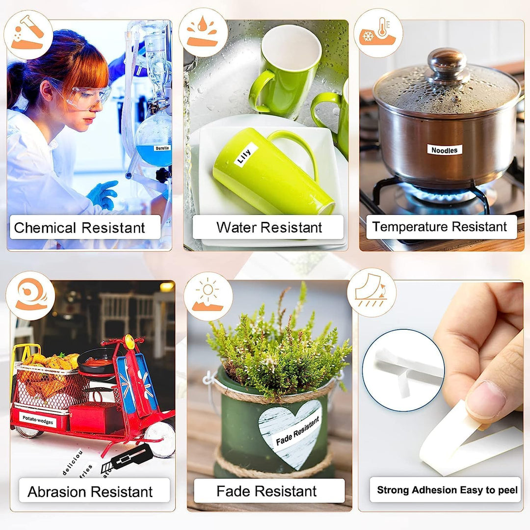 6x Labelwell Kompatibel DYMO D1 Etikettenband 45013 S0720530 Schriftband Ersatz für DYMO D1 A45013 4