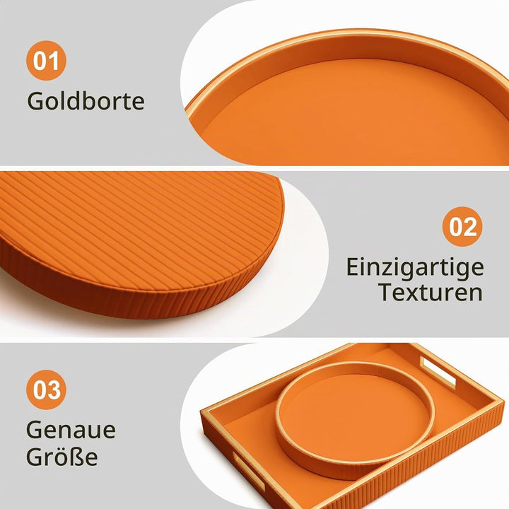 SANZIE Ledertablett, Schreibtisch-Aufbewahrung, Organizer, Premium-Serviertablett, dekoratives Table