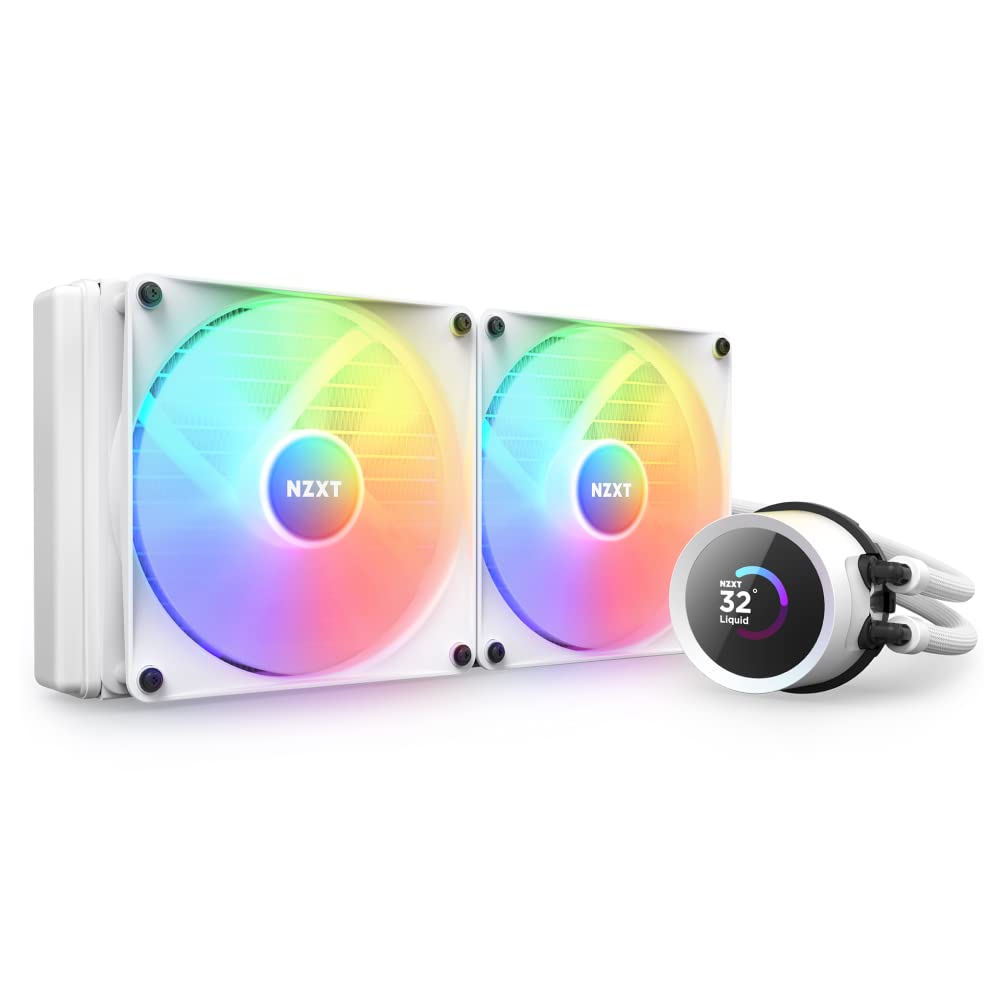 NZXT Kraken 280 RGB - RL-KR280-W1-280mm AIO CPU Wasserkühlung - 1,54" LCD Display 240x240-2x140mm RG