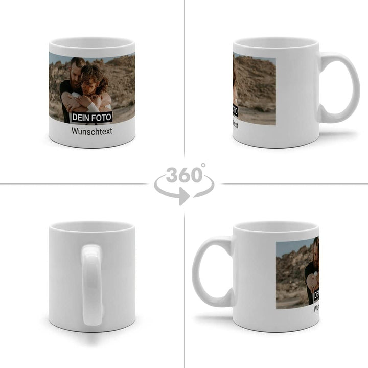 XL XXL Tasse 'Collage' - Personalisierte Fototasse mit eigenem Foto und Text - Grosse Tasse selbst g
