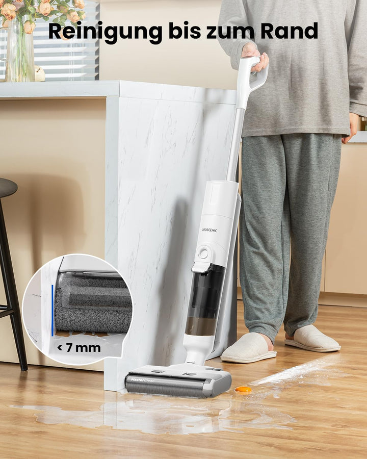 Proscenic F10 Pro Nass-Trockensauger Smart 3 in 1, Leichtgewicht, Leise kabelloser Staubsauger mit W