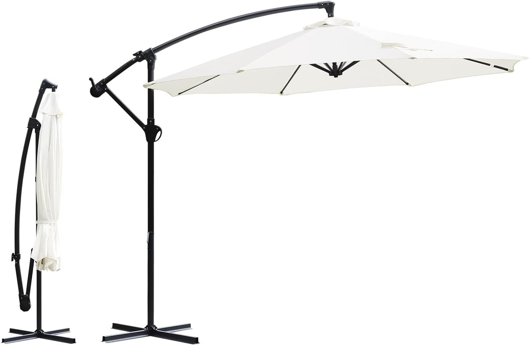 Sekey® Ampelschirm 300 cm Sonnenschirm mit Kurbel Gartenschirm Kurbelschirm mit Kurbelvorrichtung UV